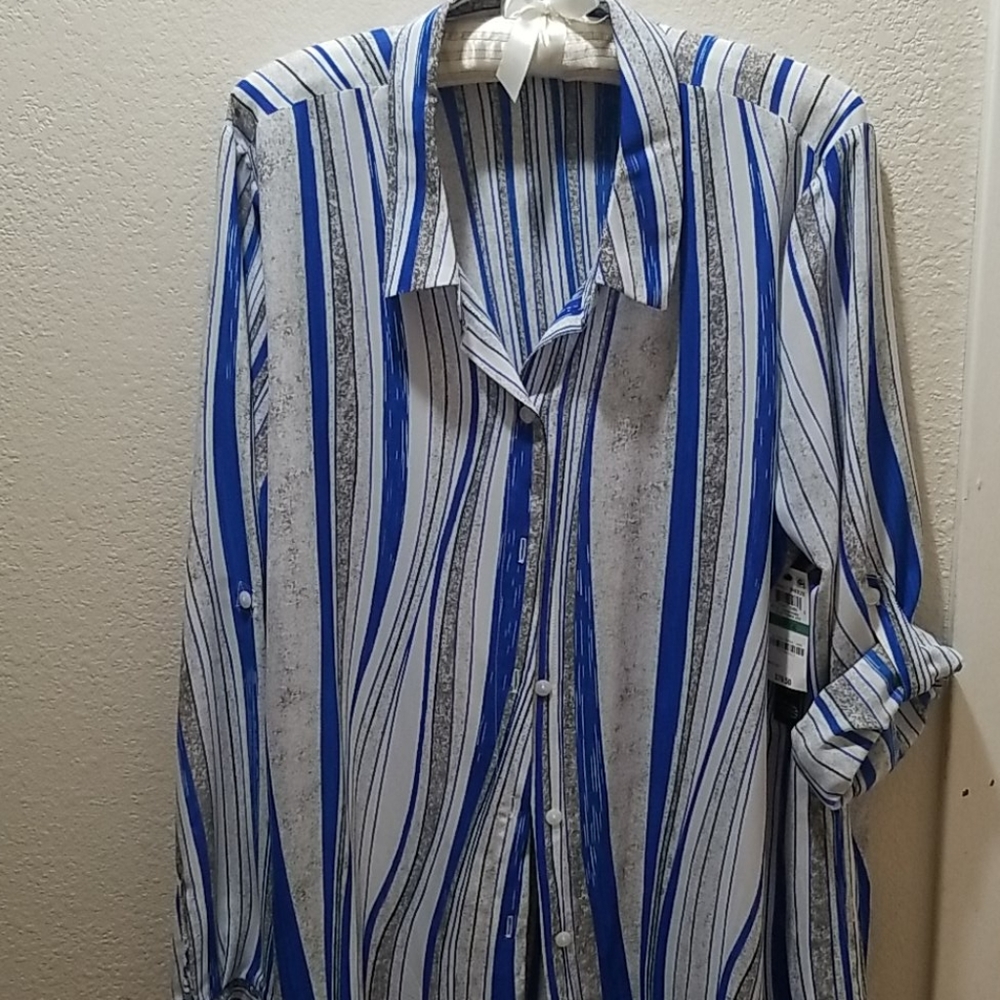 long button down blouse